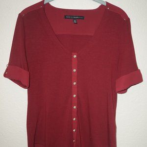 WHBM Maroon Utility Tee